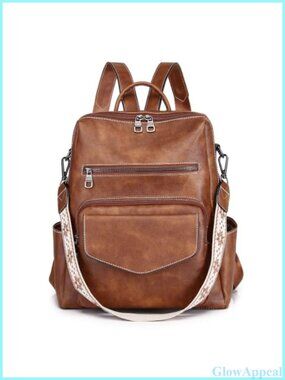 PU Leather Medium Backpack Purse Convertible Shoulder Bag Handbag